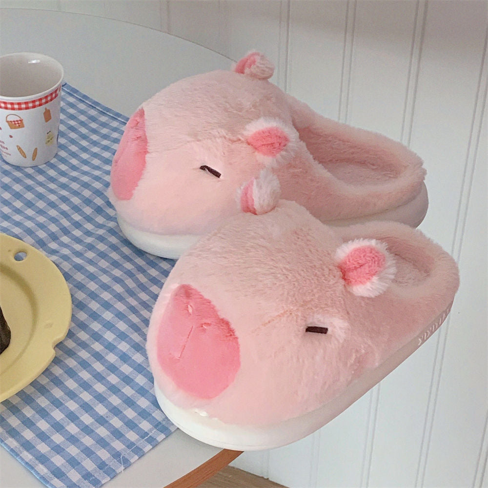 Home Warm Cute Cartoon Capabala Cotton Slippers