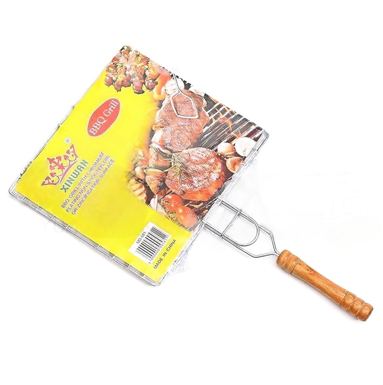 Electroplated Wooden-handled Small Single Fish